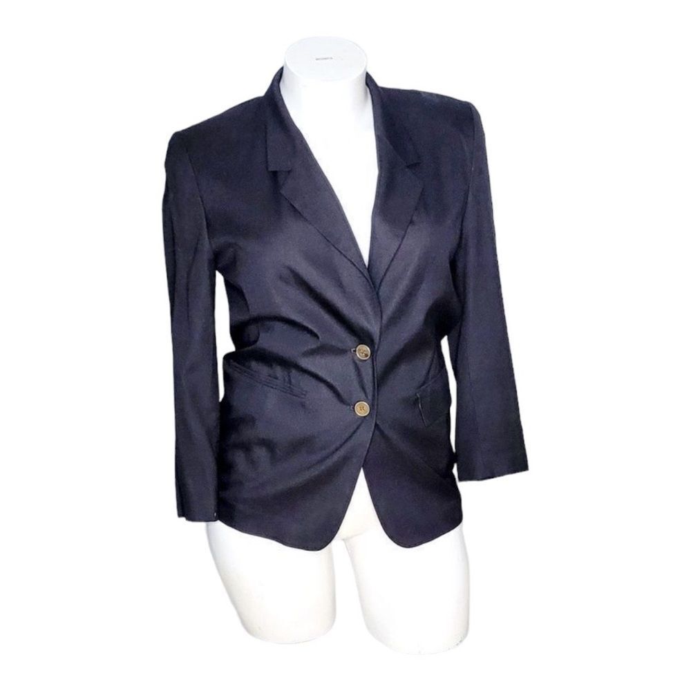 Miss Sofisticates Pendleton Black 2 Button Blazer… - image 1